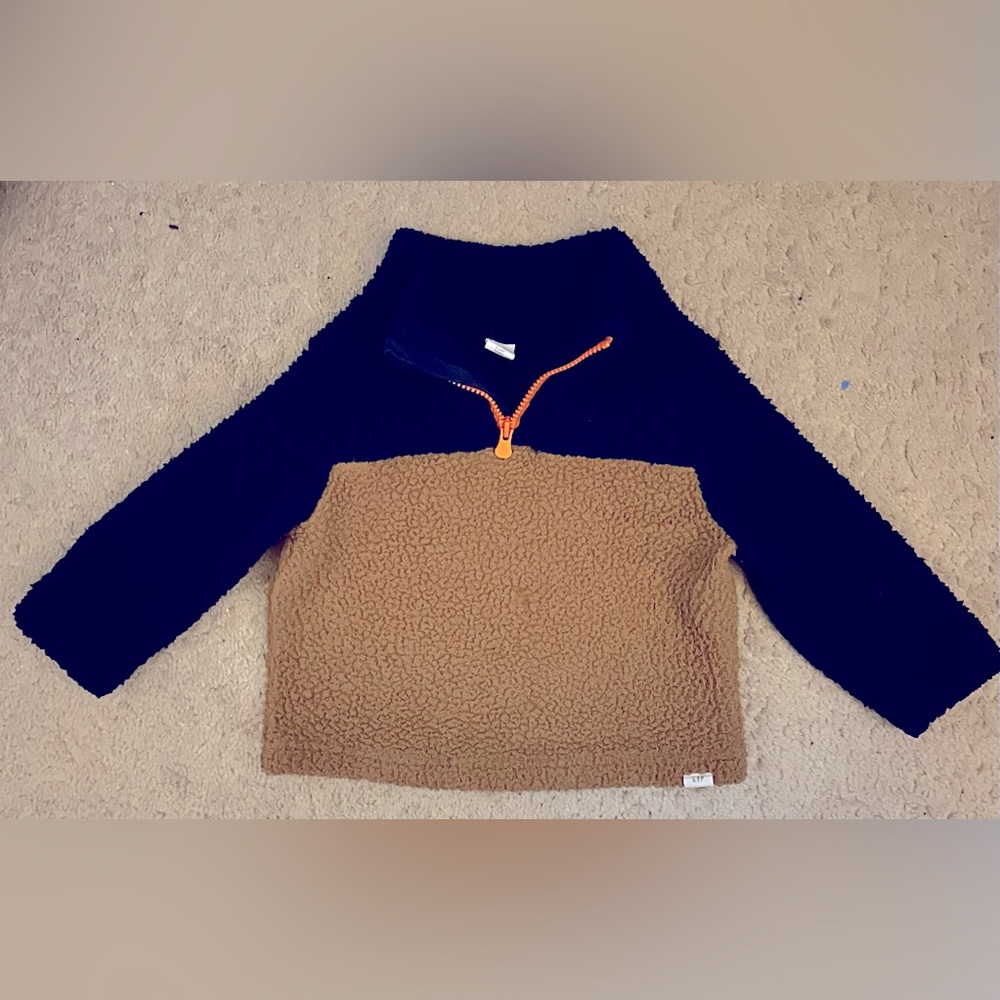 Baby Gap Toddler Sherpa Quarter-Zip Sweatshirt